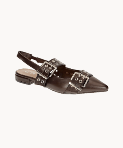 Zara Slingbacks - Mørkebrun - ByStenholt.dk