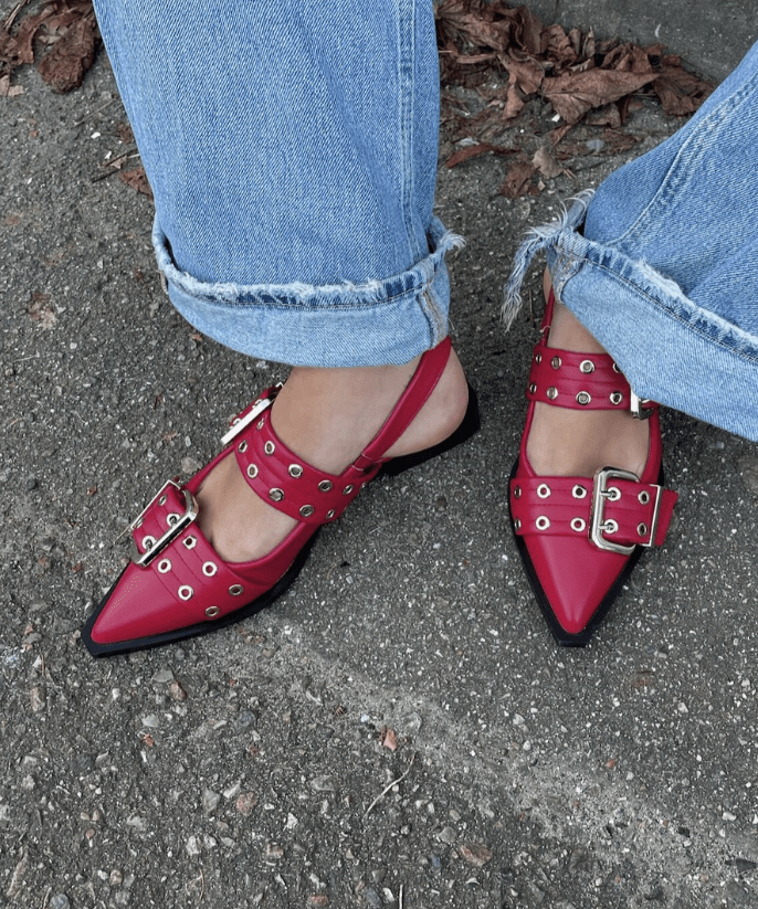 Zara Slingbacks - Rød - ByStenholt.dk